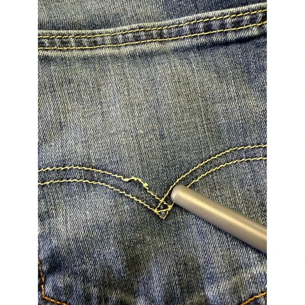 Levis 527 Jeans Mens 34x34 Blue Denim Cotton Slim Fit Medium Wash Bootcut Leg